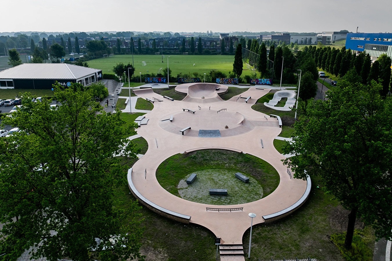 Nine Yards skateparks Vathorst Amersfoort drone